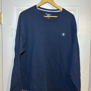 Champion Men's Dark Blue Long Sleeve Tee